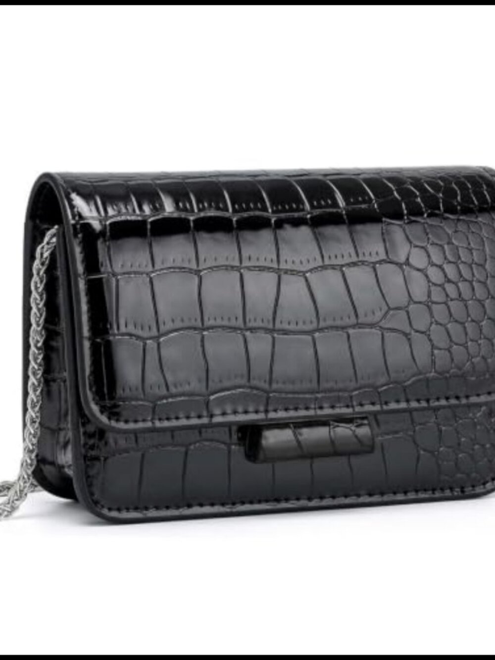 Metallic Mini Crossbody Purse Women Evening Clutch Removable Chain Strap